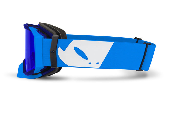 Vista lateral izquierda del Goggle UFOPLAST Wise Pro 2.0 Blue