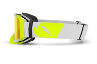 Vista lateral izquierda del Goggle UFOPLAST Wise Pro 2.0 White Yellow