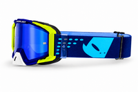 Goggles UFO Plast Core 2.0 azul y amarillo neón para motocross