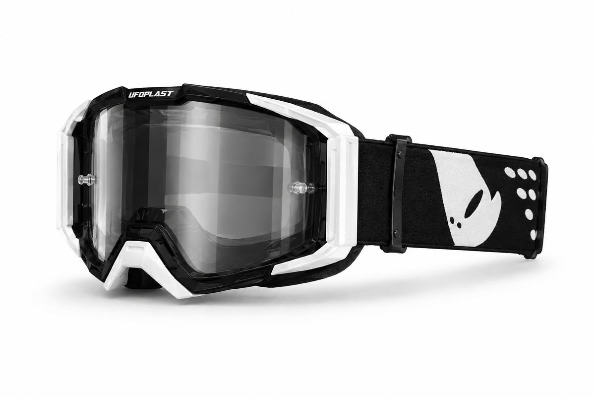 Goggles UFO Plast Core negro y blanco para motocross