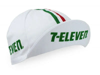 Gorra Gist Equipo 7-Eleven Blanca Vintage para ciclismo y uso bajo casco