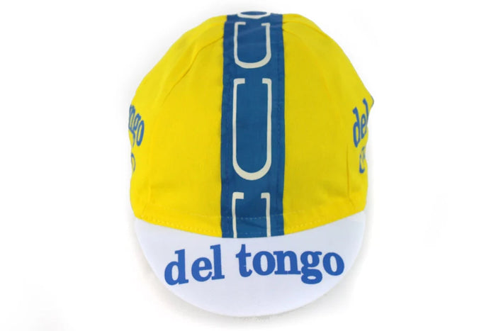 Gorra Gist Equipo Del Tongo Amarilla vista frontal con diseño vintage