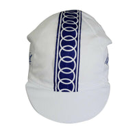 Detalle del diseño Gitane Campagnolo en gorra de ciclismo vintage