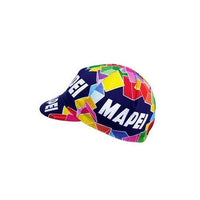 Diseño geométrico multicolor de la gorra Gist Equipo Mapei inspirado en el equipo profesional