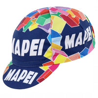 Gorra Gist Equipo Mapei Multicolor vintage para ciclismo de carretera y uso bajo casco