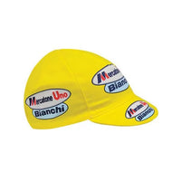 Gorra Gist Equipo Mercatone Uno Bianchi Amarilla vista lateral derecha