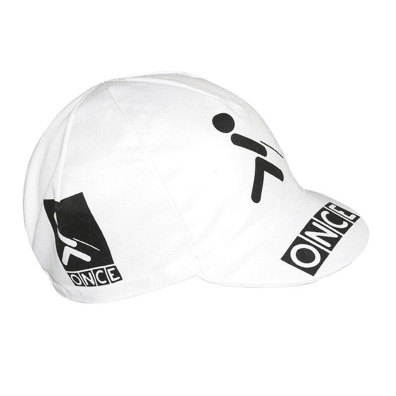 Gorra Gist Equipo ONCE Blanca Clásica Vintage para ciclismo y uso bajo casco