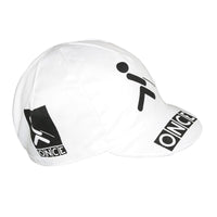 Gorra Gist Equipo ONCE Blanca Clásica Vintage para ciclismo y uso bajo casco