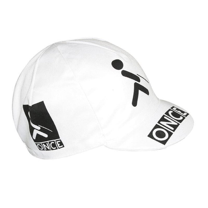 Gorra Gist Equipo ONCE Blanca Clásica Vintage para ciclismo y uso bajo casco