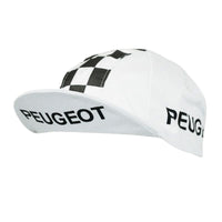 Gorra Gist Equipo Peugeot Cuadros Blanco y Negro vista lateral derecha