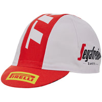 Gorra Gist Equipo Trek Segafredo Blanca Vintage de ciclismo para uso bajo casco