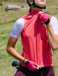 Vista superior de guantes Bicycle Mia Pink