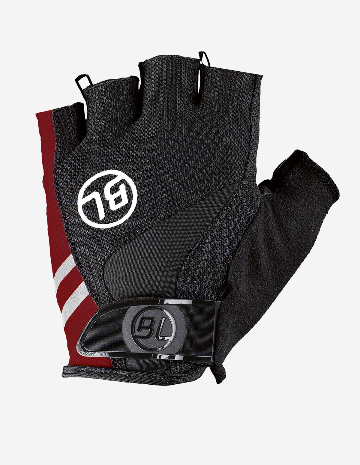 Guantes de ciclismo Bicycle Passista Black Bordeaux con gel anatómico y palma antideslizante
