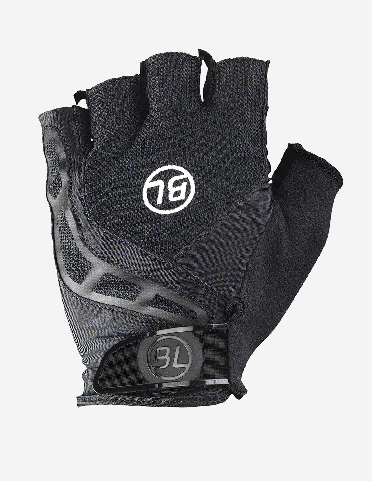 Vista superior de guantes Bicycle Pave Black