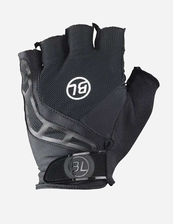 Vista superior de guantes Bicycle Pave Black