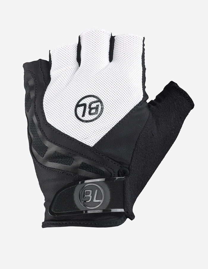 Guantes de ciclismo Bicycle Pave White con acolchado de gel y diseño transpirable