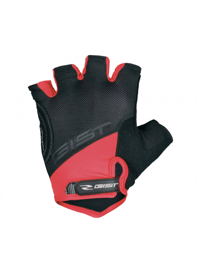 Guantes de ciclismo Gist D-Grip Rojo Art. 5511 con palma de alto agarre y ajuste de velcro