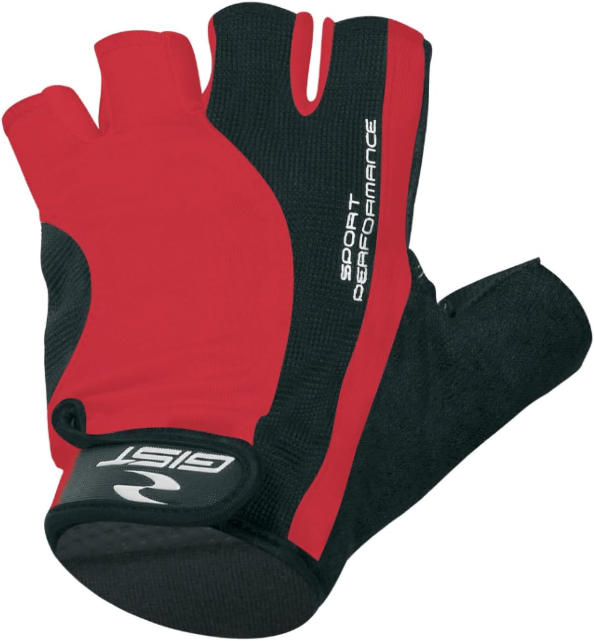 Guantes de ciclismo Gist Pro Rojo Art. 5515 con gel anatómico y ajuste de velcro