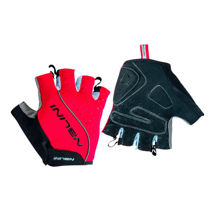 Guantes de ciclismo Nalini Closter Red con palma anatómica antideslizante y tejido transpirable