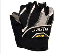 Guantes de ciclismo Rudy Project Grinder Negro Blanco Silver con diseño transpirable y ultra agarre