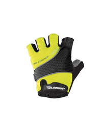 Guantes de ciclismo Gist Bimbo Kid Pro amarillo fluorescente con palma acolchada y ajuste de velcro