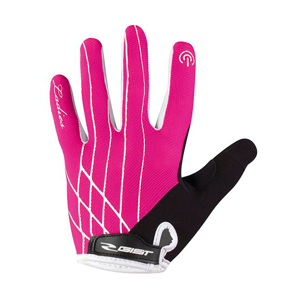 Guantes de ciclismo Gist Glamour Women Pink para mujer con gel y tecnología Touchscreen
