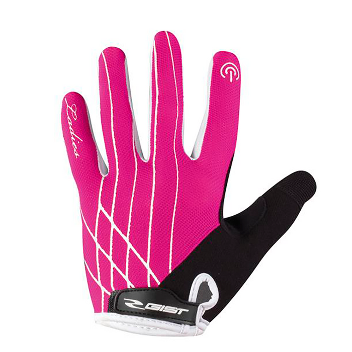 Guantes de ciclismo Gist Glamour Women Pink para mujer con gel y tecnología Touchscreen