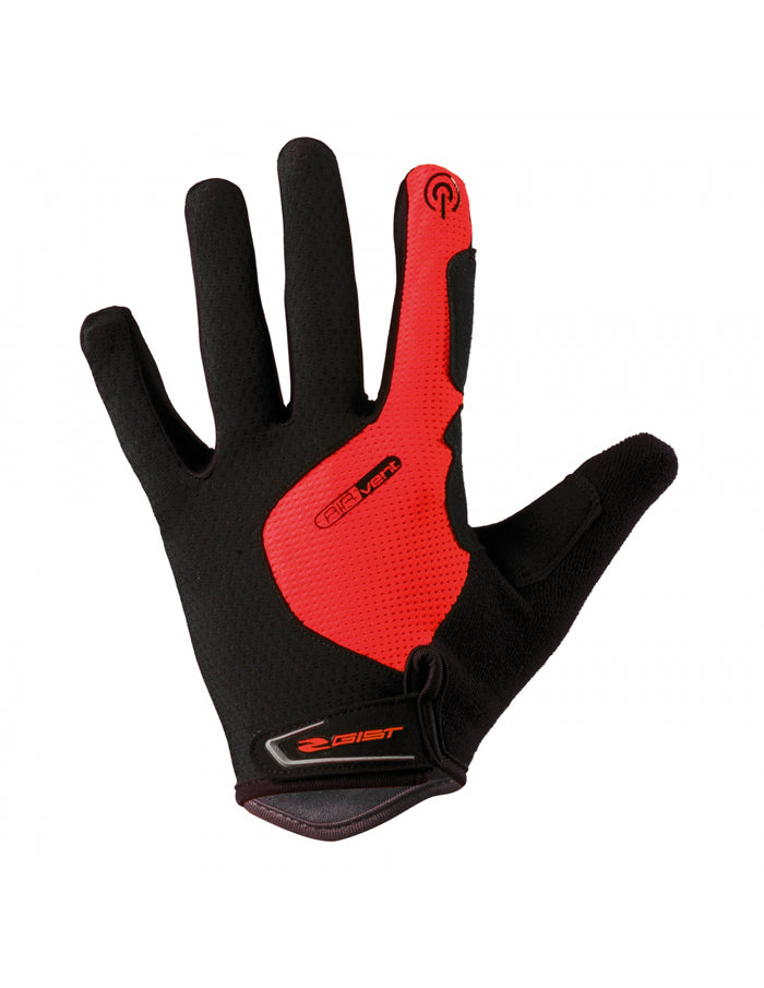 Guantes de ciclismo Gist Hero 5532 Red MTB rojo de dedo largo con excelente agarre