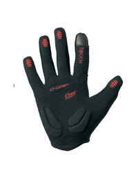 Vista trasera de guantes Gist Hero 5532 Red MTB