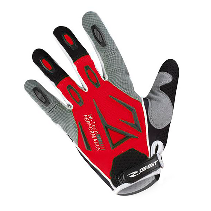 Guantes de ciclismo Gist Shield 5537 Red MTB rojo con protección reforzada para montaña