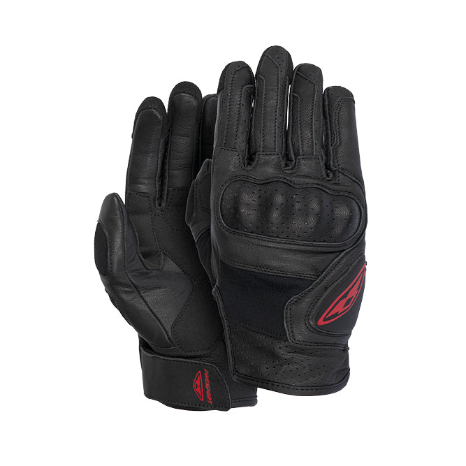 Guantes para moto Prexport Freedom negros de cuero bovino con protección en nudillos