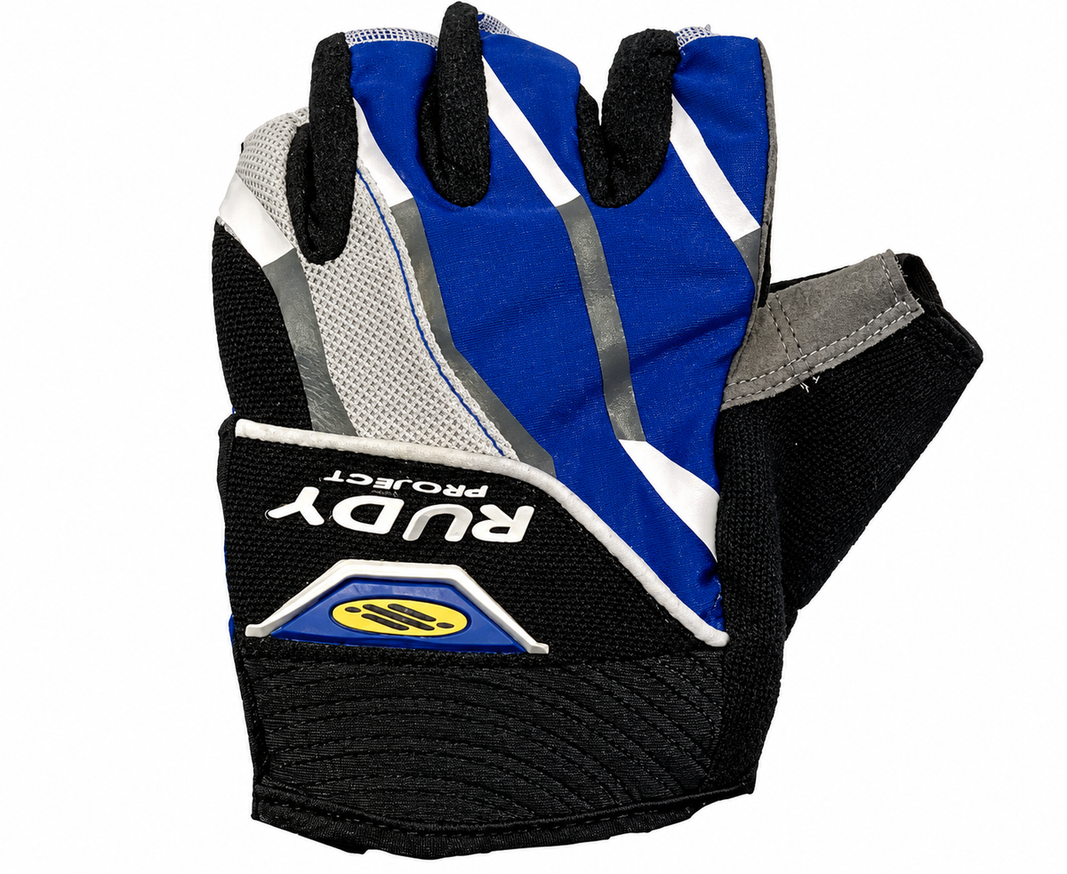 Vista frontal de guantes de ciclismo Rudy Project Grinder Azul