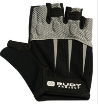 Vista trasera de guantes de ciclismo Rudy Project Grinder Negro Blanco Silver