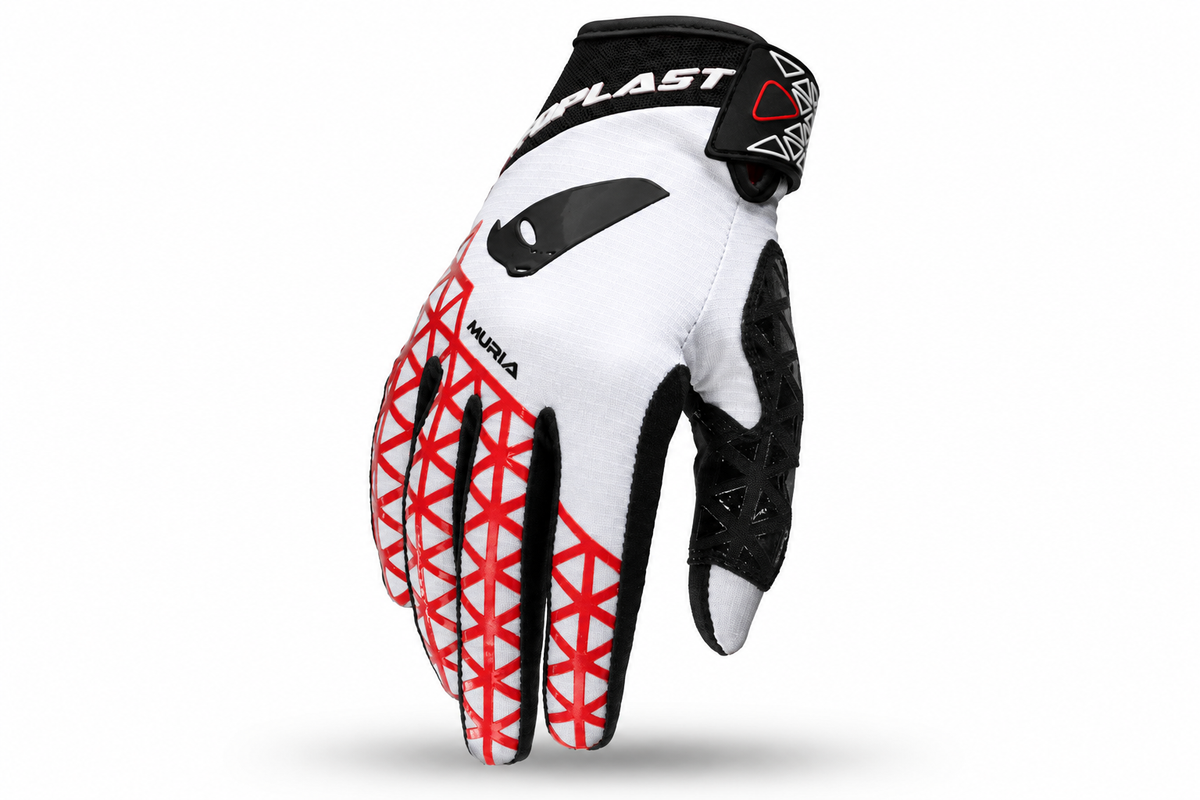 Guantes UFO Plast Muria grises para motocross
