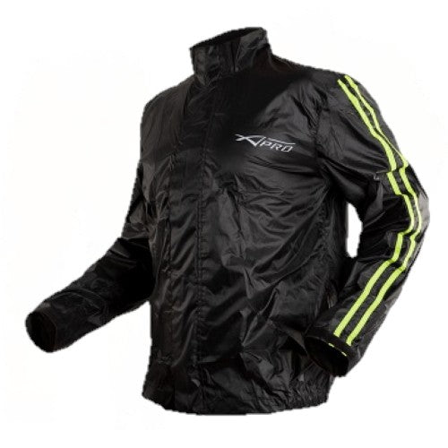 Vista frontal del Impermeable Completo A-Pro Shark Fluorescente