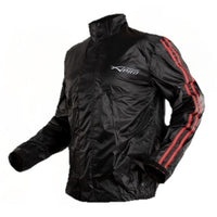 Vista frontal del Impermeable Completo A-Pro Shark Rojo
