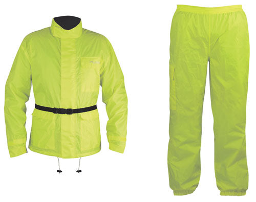 Impermeable Completo A-Pro NoWet Fluorescente para motociclista disponible en Ciao Italia México