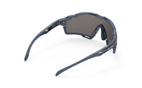 Vista trasera de lentes Rudy Project Cutline azul cósmico mate