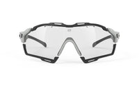 Lentes Rudy Project Cutline gris claro con mica fotocromática negra vista frontal