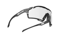 Lentes Rudy Project Cutline gris oscuro con negro mate y mica ImpactX 2 negra vista frontal