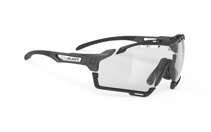 Lentes de ciclismo Rudy Project Cutline gris oscuro con negro mate y mica ImpactX 2 negra fotocromática