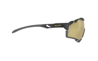 Lentes Rudy Project Cutline con mica multiláser roja dorada vista lateral derecha