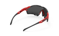 Vista trasera de lentes Rudy Project Cutline rojo fuego