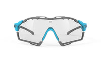 Lentes Rudy Project Cutline verde laguna mate con mica ImpactX 2 láser negra vista frontal