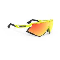 Lentes de ciclismo Rudy Project Defender amarillo con mica multiláser naranja