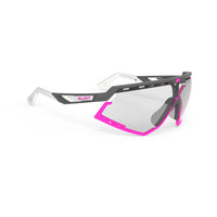 Lentes de ciclismo Rudy Project Defender gris plomo con rosa fucsia y mica ImpactX 2 negra fotocromática