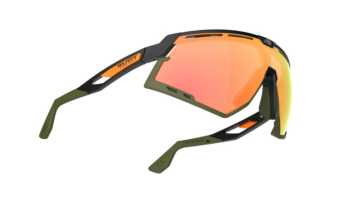 Lentes Rudy Project Defender negro mate con franjas vista frontal