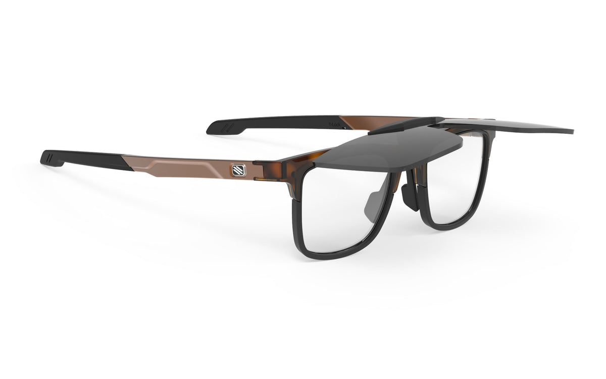 Lentes de ciclismo Rudy Project Inkas carey brillante con mica ahumada