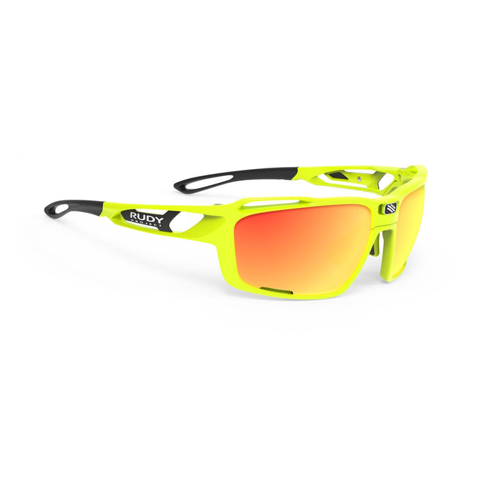 Lentes de ciclismo Rudy Project Sintryx amarillo fluorescente con mica polarizada multiláser naranja