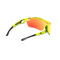 Lentes Rudy Project Tralyx amarillo fluorescente vista frontal
